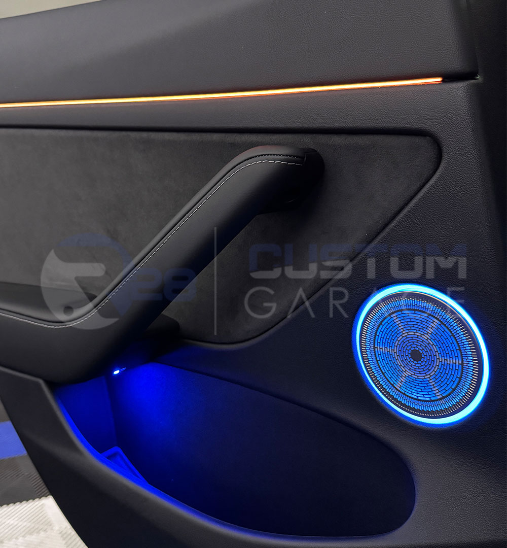 TESLA model 3 (2019-2024) dashboard and console ambient lighting