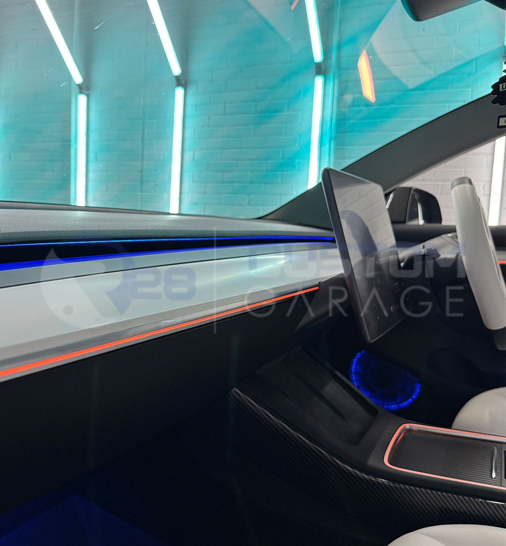 TESLA model 3 (2019-2024) dashboard and console ambient lighting