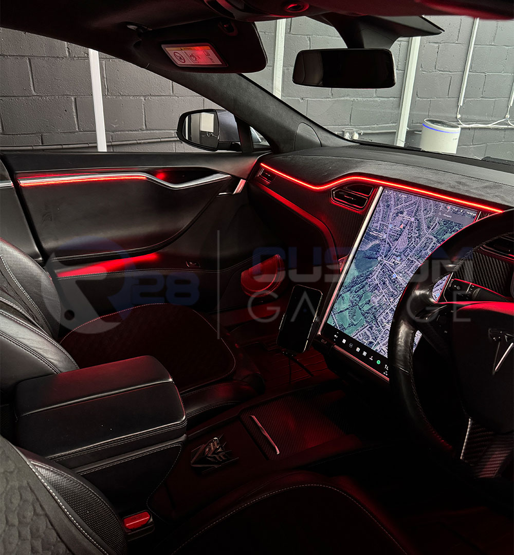 TESLA model S (2014-2024) dashboard and console ambient lighting