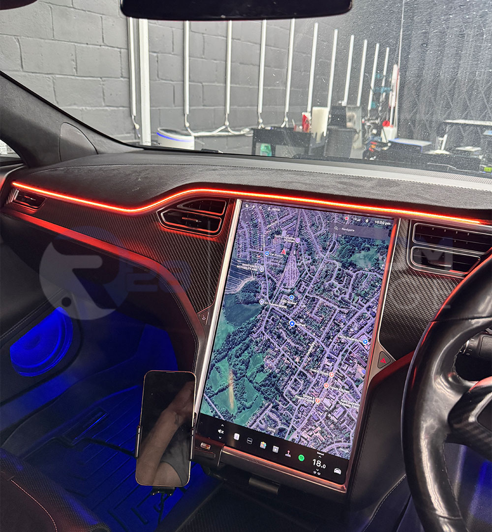 TESLA model S (2014-2024) dashboard and console ambient lighting